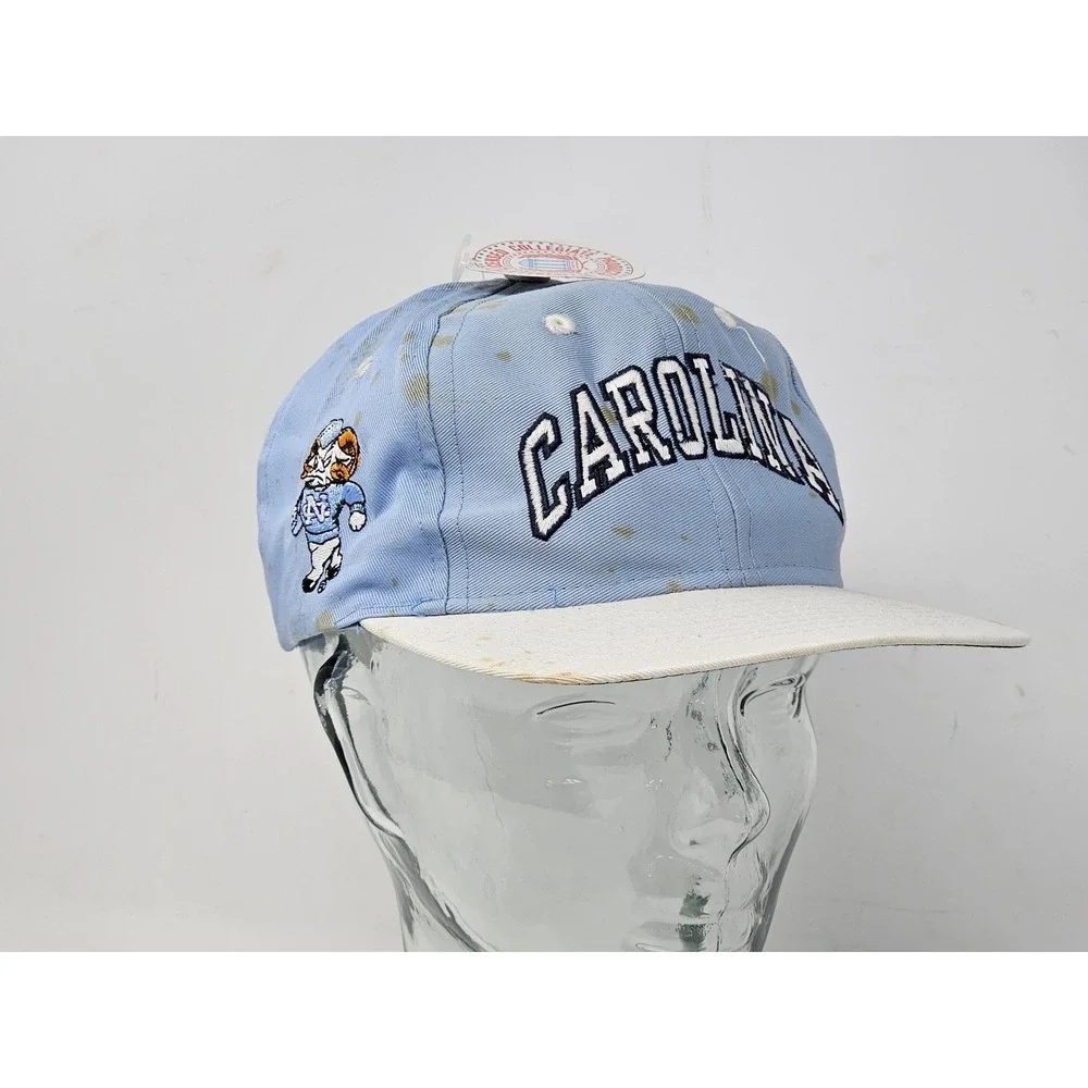 VINTAGE North Carolina Tar Heels Hat Cap Snap Back Mens One Size NCAA Football